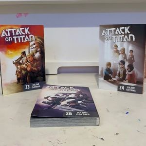 Attack on Titan volumes 23,24,26